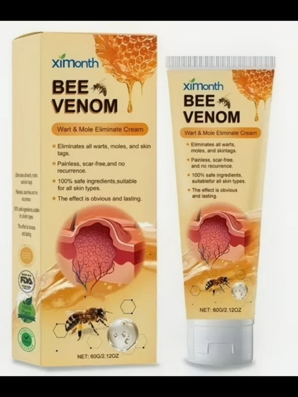 Ximonth Bee Venom Wart & Mole Eliminate Cream Set Of 2